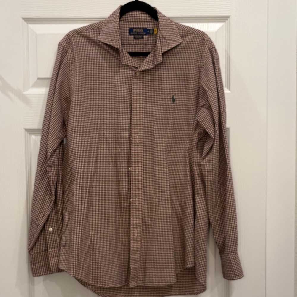 Polo by Ralph Lauren Men's Tan Checkered Shirt